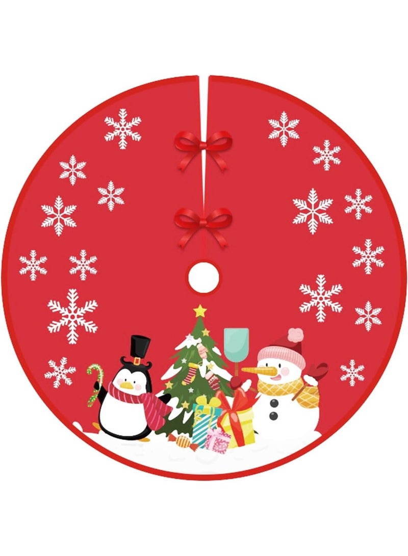 مايل ميلو تنورة شجرة الكريسماس بقطر 90 سم، سجادة شجرة مصنوعة يدويًا لتزيين قاعدة شجرة الكريسماس، مريلة لتزيين شجرة الكريسماس وزينة المنزل (النمط 1) - Image 1