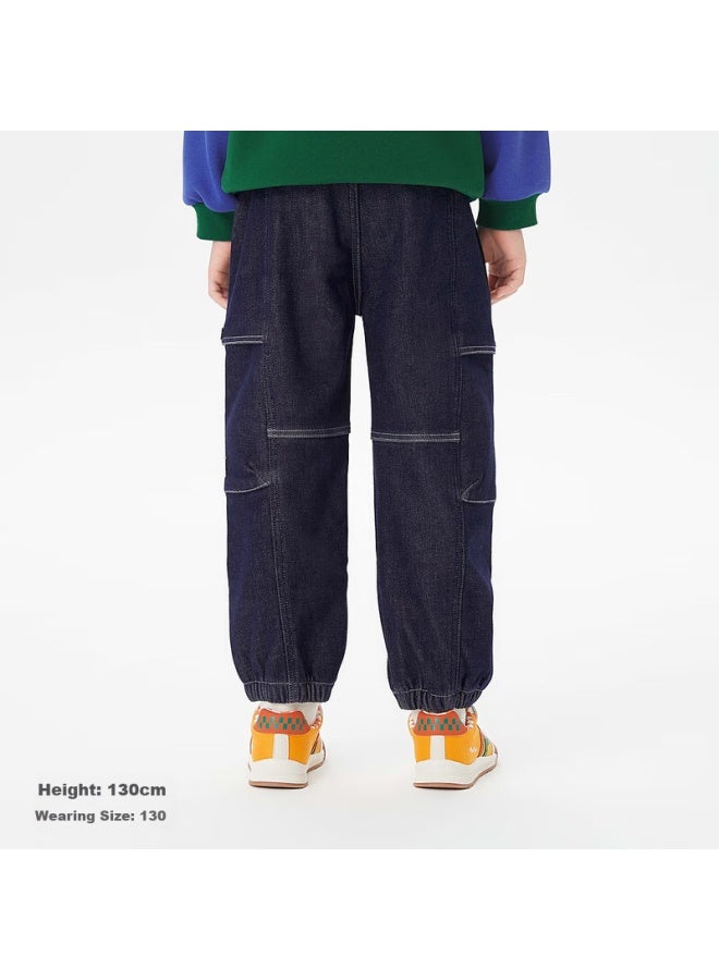Mqd Boys' Fleece-lined Warm Jeans, New Winter Style For Older Children, Casual Long Pants, Trendy - Image 2