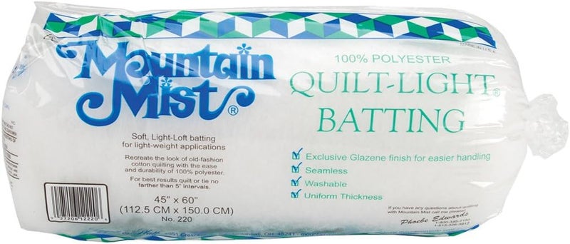 Mountain Mist Quilt-Light Polyester Batting, Crib/Craft 45-inch-by-60-inch - Image 1