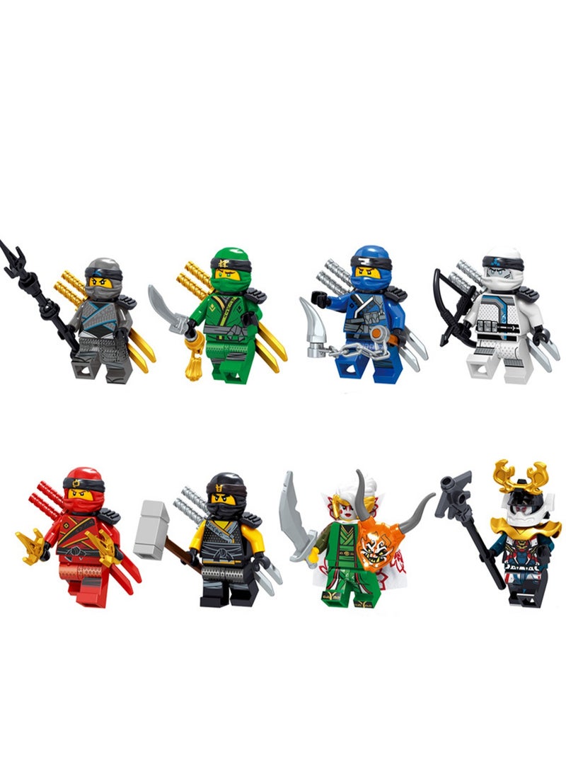 8 Phantom Series Puzzle Assembling Ninja Building Blocks Minifigure Toys Boys Children Gift Bag Pack - Image 1