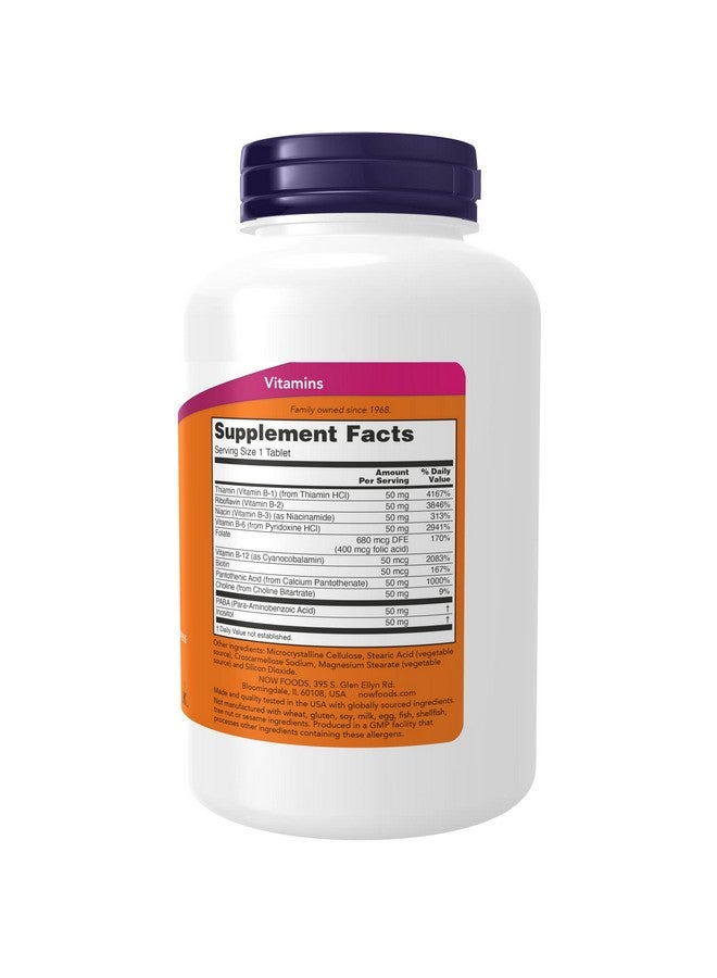 now Supplements Vitamin B50 Mg Energy Production* Nervous System Health* 250 Tablets - Image 3
