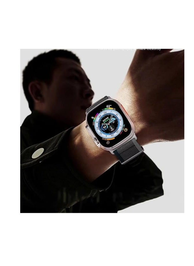 Generic - Trail Loop Strap for Apple Watch Ultra Band 49mm 45mm 44mm 42mm iWatch Ultra Band Men Women, Rugged Sport Strap Soft Nylon Wristband for iWatch Ultra 2 Bands Series 9 8 7 6 5 4 3 2 1 SE - Image 1