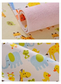Monvecle Monvecle Baby Infant Waterproof Cotton Changing Pads Washable Reusable Diapers Liners Mats Multi Pieces Pack  - Image 5