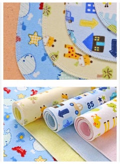 Monvecle Monvecle Baby Infant Waterproof Cotton Changing Pads Washable Reusable Diapers Liners Mats Multi Pieces Pack  - Image 3