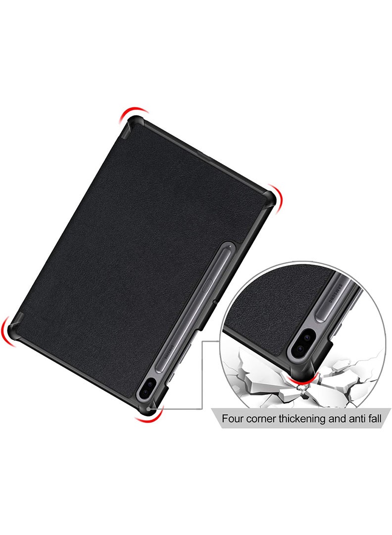 Theodor Protective Flip Case For Samsung Galaxy Tab S6 With Trifold Stand Auto Wake Sleep Shockproof Cover Babe white copy - Image 4