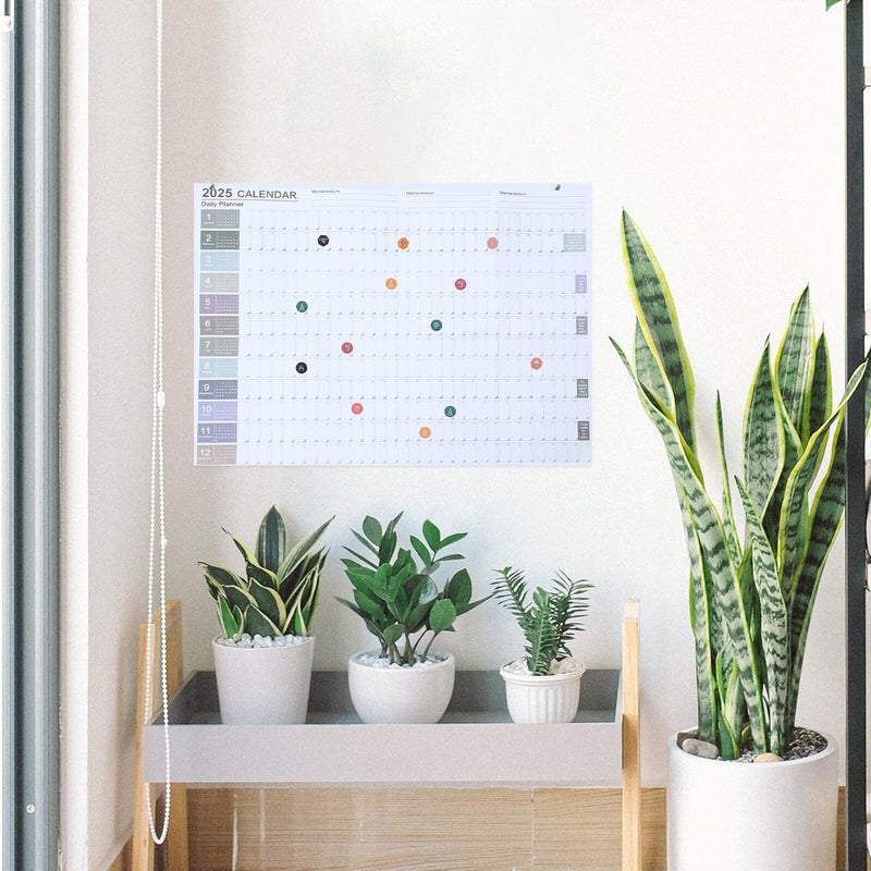 Yearly Wall Hanging Calendar Creative Planner with Daily Schedule Minimalist Design for Home Office School - Image 4