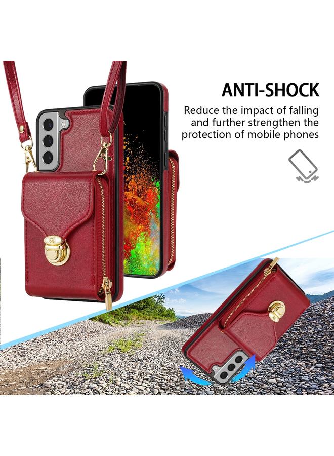 S-TOP Case For Samsung Galaxy S21+ 5G Zipper Hardware Card Wallet Phone Case - Image 3