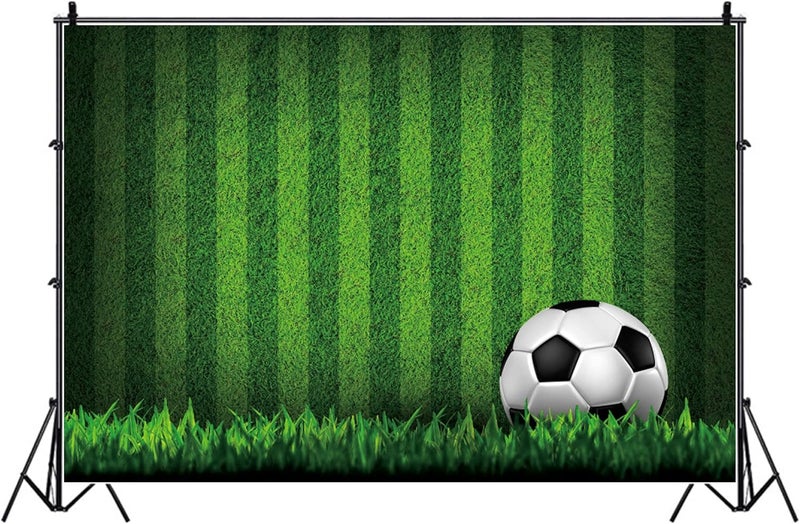 Yeele خلفية ملعب كرة القدم 10x8 قدم من ييل مع عشب أخضر لتصوير الأطفال وديكورات حفلات عيد الميلاد - Image 4