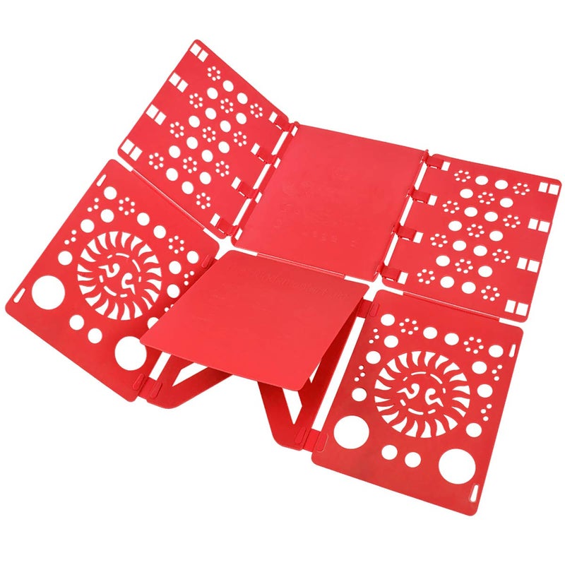 BOXLEGEND BoxLegend Version 3 Shirt Folder Shirt Folding Board t Shirts Clothes Folder Durable Plastic Laundry folders Folding BoardsRed
