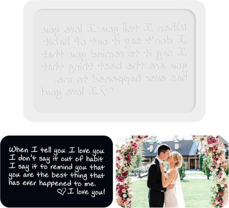 dooda Love Note Resin Molds, Silicone Molds for Epoxy Resin, Silicone Molds for I Love You Gifts, Picture Frame Mold for Women & Men, Romantic Gift for Him or Her - Image 2