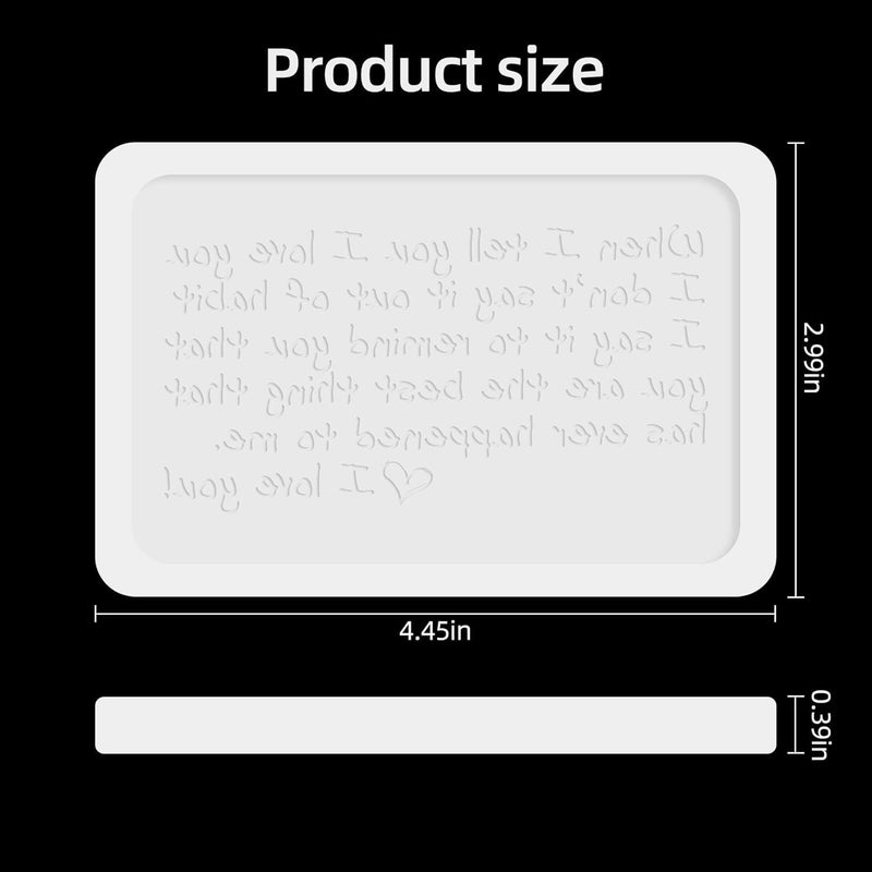 dooda Love Note Resin Molds, Silicone Molds for Epoxy Resin, Silicone Molds for I Love You Gifts, Picture Frame Mold for Women & Men, Romantic Gift for Him or Her - Image 4