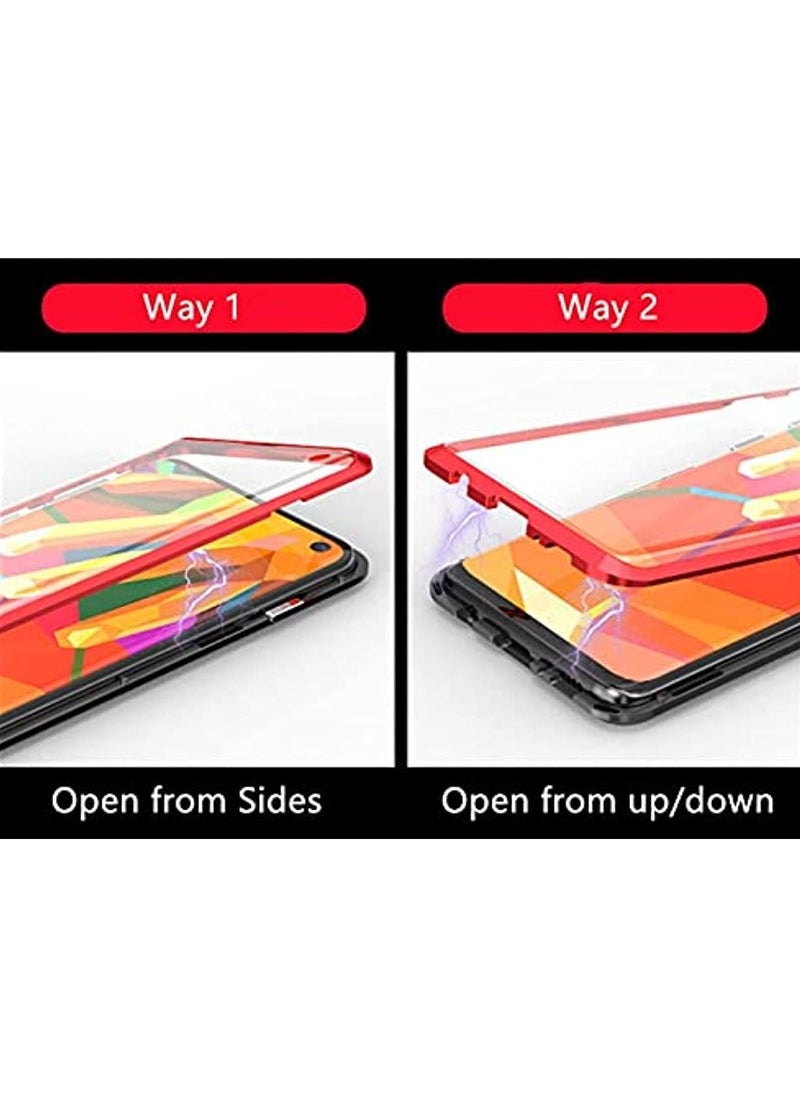 erorex - Case for Huawei P30 Pro, Magnetic Adsorption Metal Bumper Frame with Transparent 9H Tempered Glass Full Screen Front and Back Cover 360 Degrees Protection Ultra Slim Case Cover (P30 PRO SILVER) - Image 1