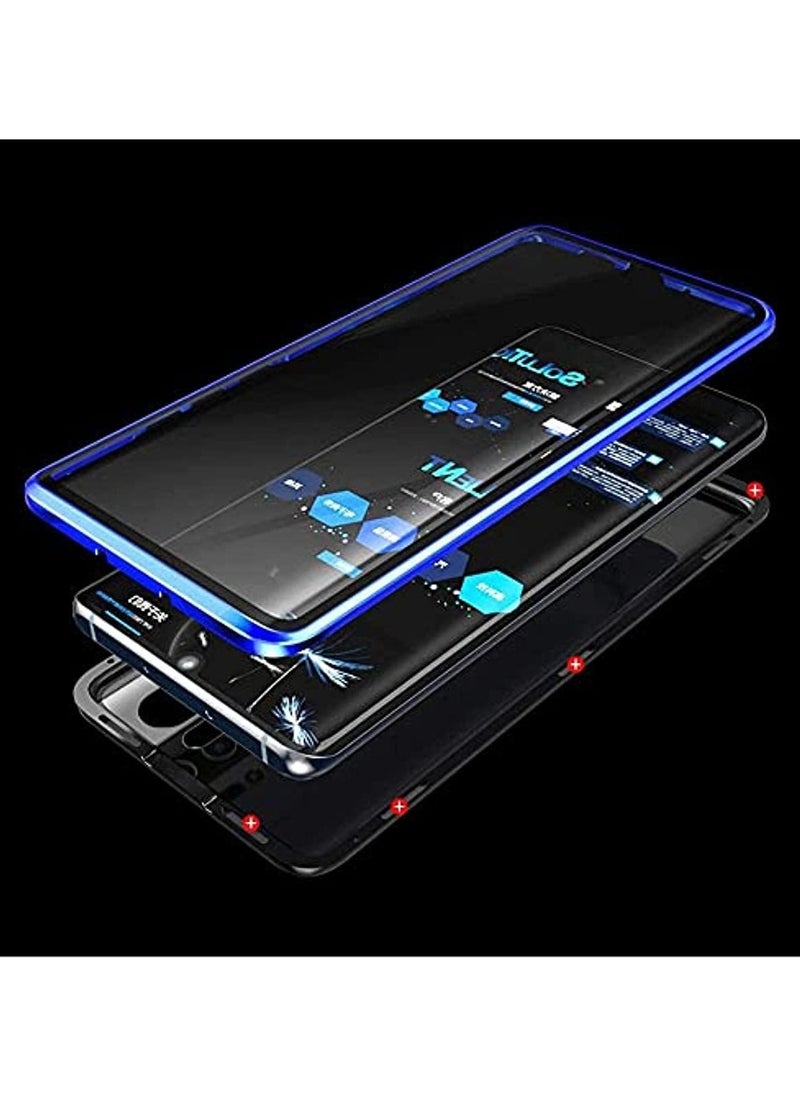erorex - Case for Huawei P30 Pro, Magnetic Adsorption Metal Bumper Frame with Transparent 9H Tempered Glass Full Screen Front and Back Cover 360 Degrees Protection Ultra Slim Case Cover (P30 PRO SILVER) - Image 1