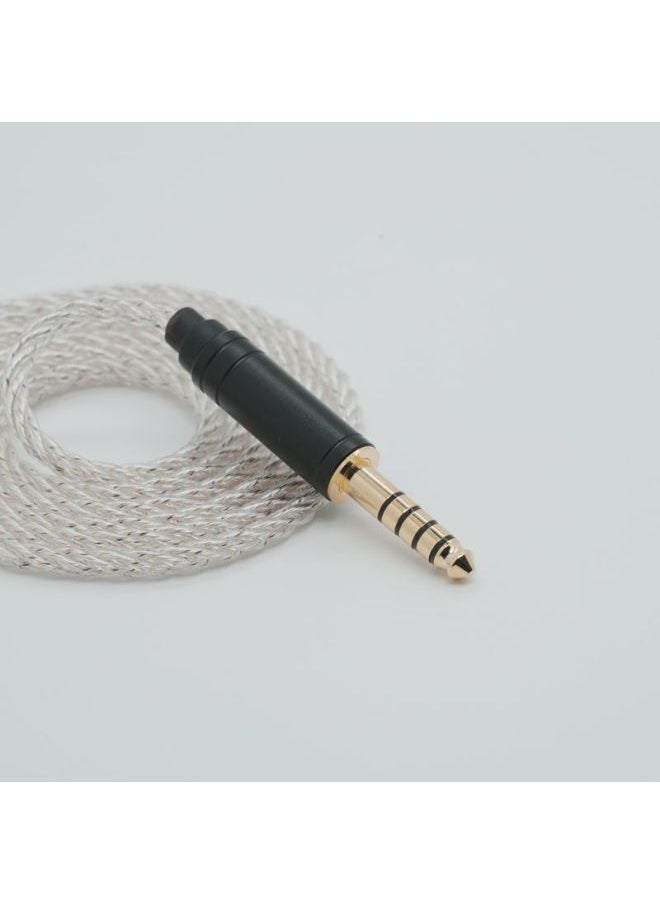 4 Core White Single Crystal Copper Silver Plated Upgrade Line With 0.78 2pin MMCX IE900 QDC Audio Distribution Line-Color:Mmcx Shure-Length:6.35mm