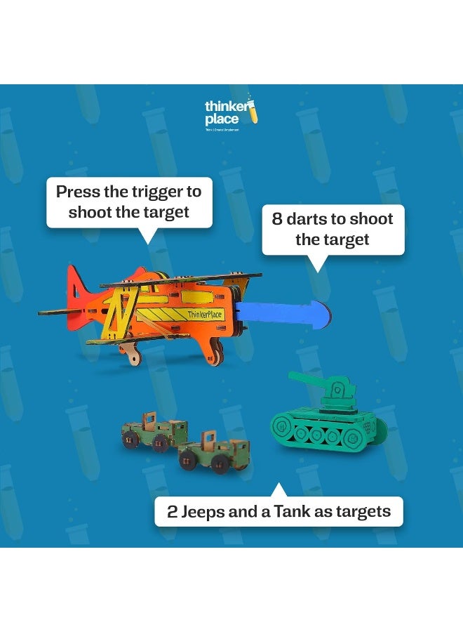 ThinkerPlace Fighter Plane for Kids | Build, Color & Play with a Working Fighter Plane | STEM Educational Toy for Kids Age 6, 7, 8+ Years | Science & Learning Toy - Image 4