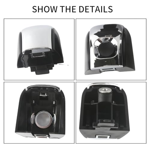 HLBTK 69210-60170 Exterior Door Handles - Front Rear Left Right Side Compatible with 2010-2021 Lexus GX460 Toyota 4Runner Replace# 69250-60060 Set of 4 (Chrome Finish, Replacement Part) - Image 2