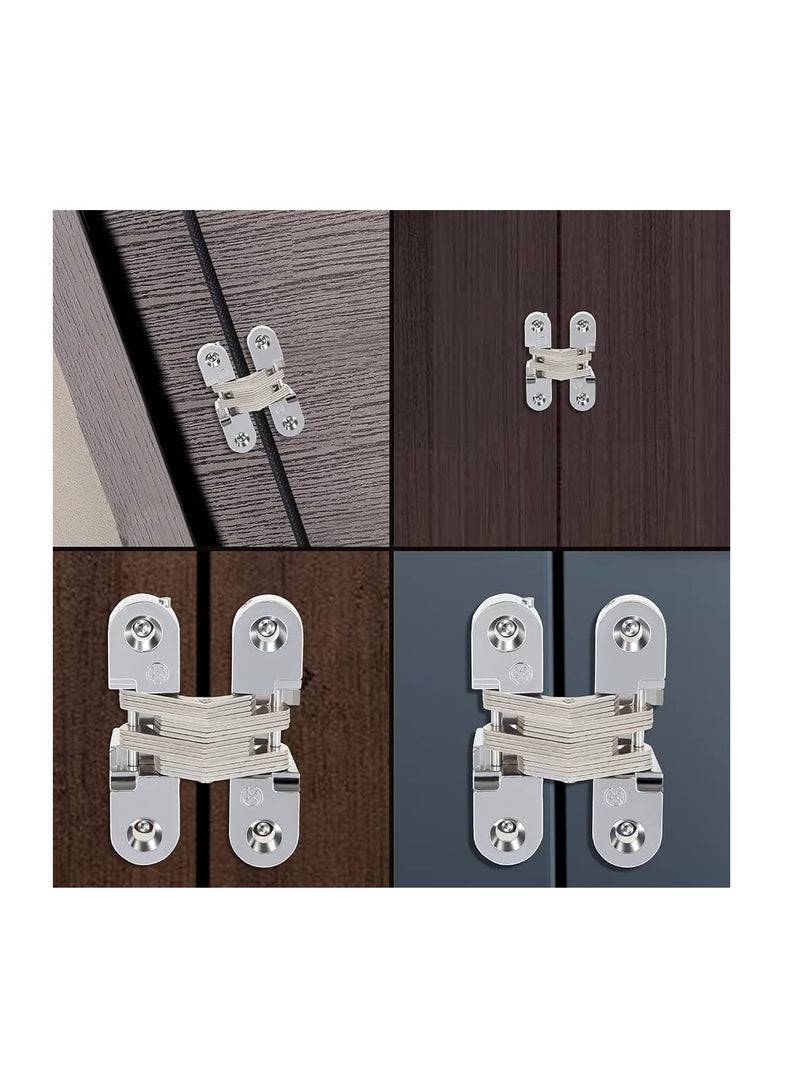 KNP KNP Concealed invisible door hinges (cross hinges) zinc alloy Chrome Plated Finish 95 mm  - Image 1