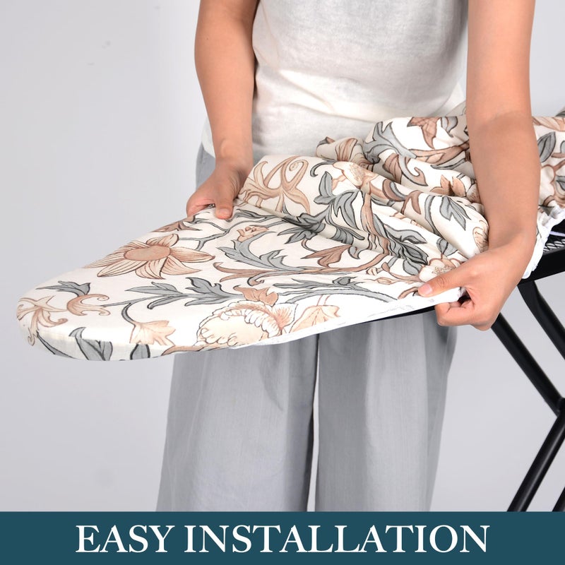 veiox Thick Padded Ironing Board Cover and Pad â€“ Extra Soft & Heatproof Surface â€“ Reflective Heat Technology, Heavy-Duty Fabric â€“ Fits Standard Sizes (15â€³X54â€³) - Image 5