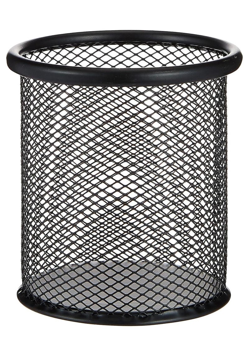 Maxi Metal Mesh Pen and Pencil Holder Black - Image 1