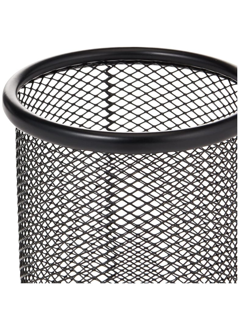 Maxi Metal Mesh Pen and Pencil Holder Black - Image 2
