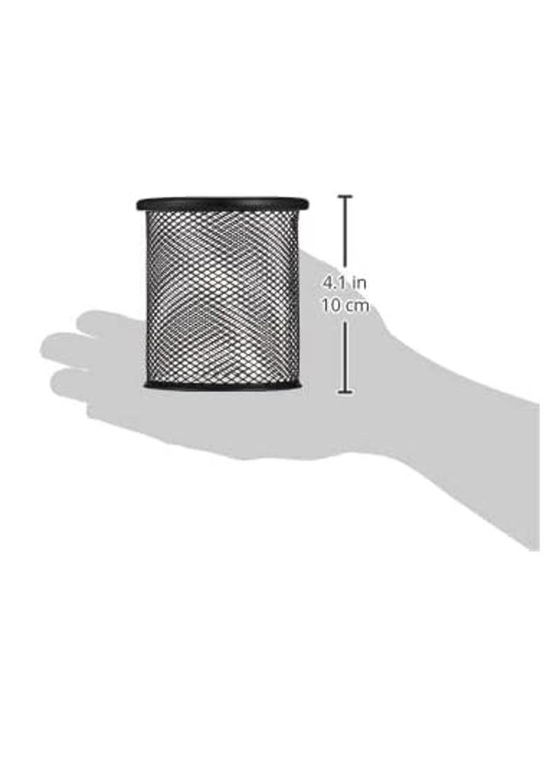 Maxi Metal Mesh Pen and Pencil Holder Black - Image 3
