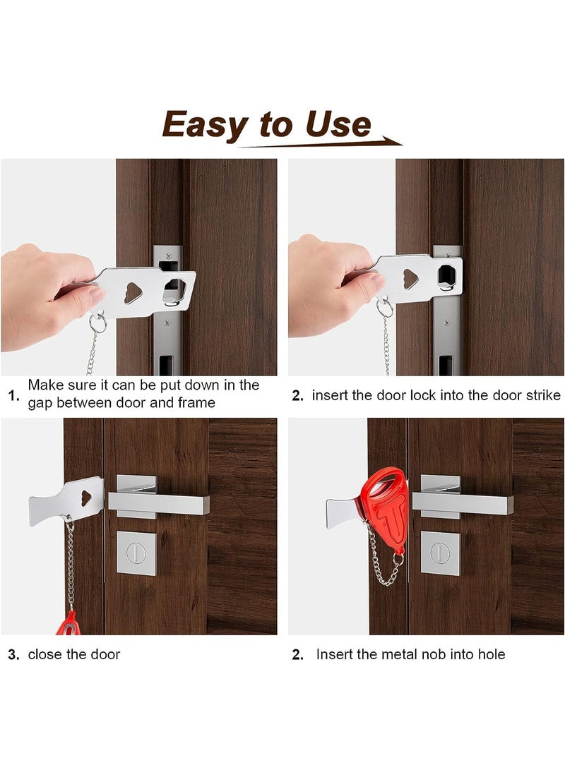 Portable door lock for home and cabinet security during travel for added safety and privacy, ideal for travel, hotels, homes, and apartments. - Image 2