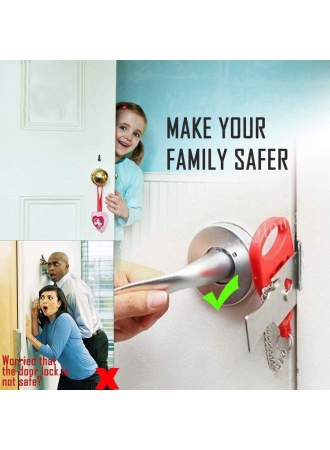 Portable door lock for home and cabinet security during travel for added safety and privacy, ideal for travel, hotels, homes, and apartments. - Image 5