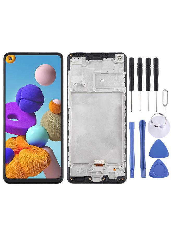 erorex Replacement OEM LCD Screen for Samsung Galaxy A21s / SM-A217 Digitizer Full Assembly with Frame Black - Image 1