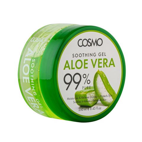 COSMO Aloe Vera Soothing Gel 99% Natural Hydration & Skin Repair | Moisturizing, Cooling & Calming Formula for Face, Body, Hair, and After-Sun Care, 250ml
