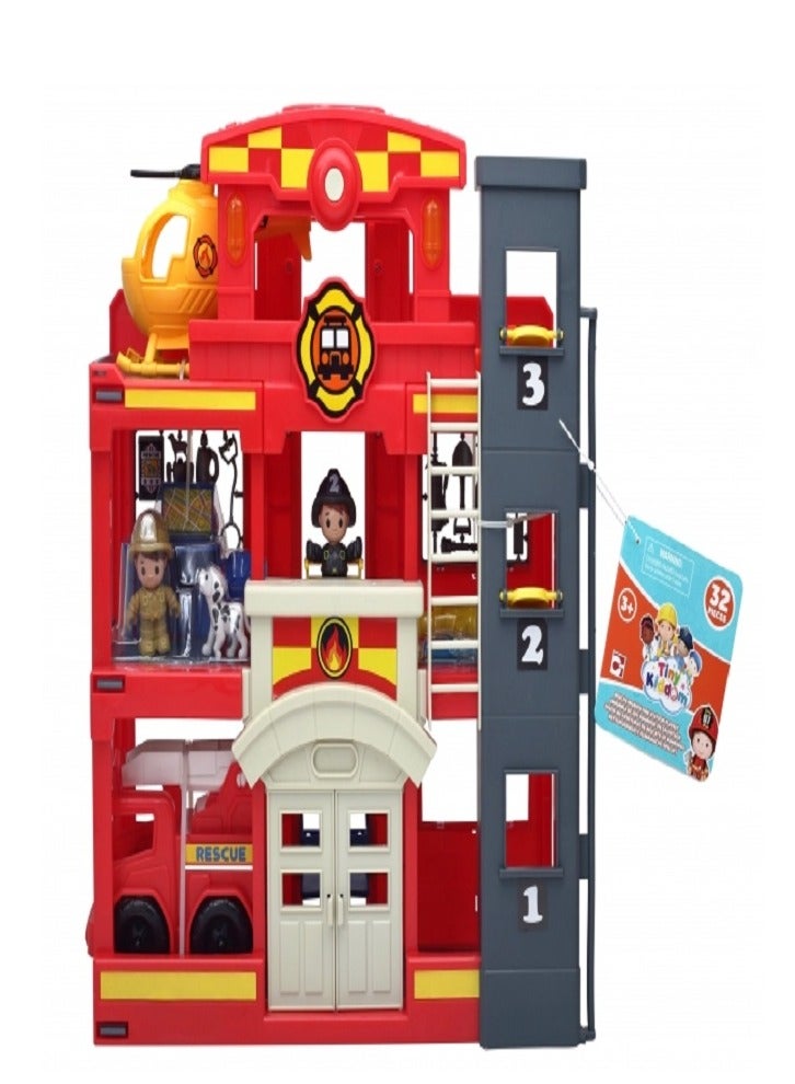 CHAPMEI TINY KIDDOM L&S RESCUE MISSION FIRE STATION PLAYSET