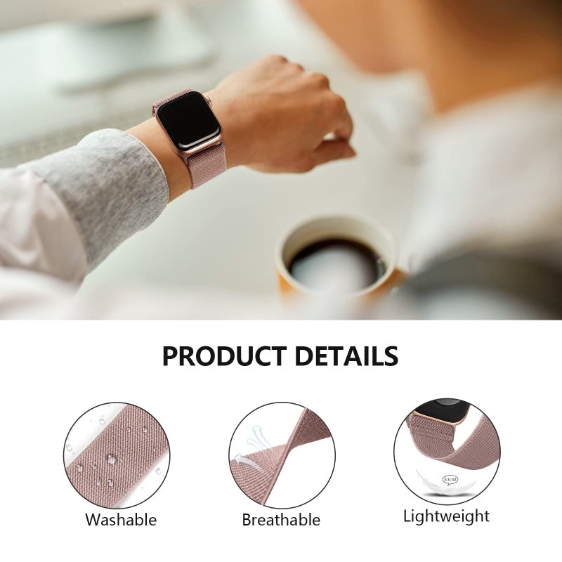 CCnutri Stretchy Nylon Solo Loop Bands Compatible with Apple Watch 38mm 40mm 41mm 42mm 44mm 45mm 49mm, Sport Elastic Wristbands Women Men Straps for iWatch Series 9/8/7/6/5/4/3/2/1/SE/Ultra/Ultra 2, 4 Pack - Image 3
