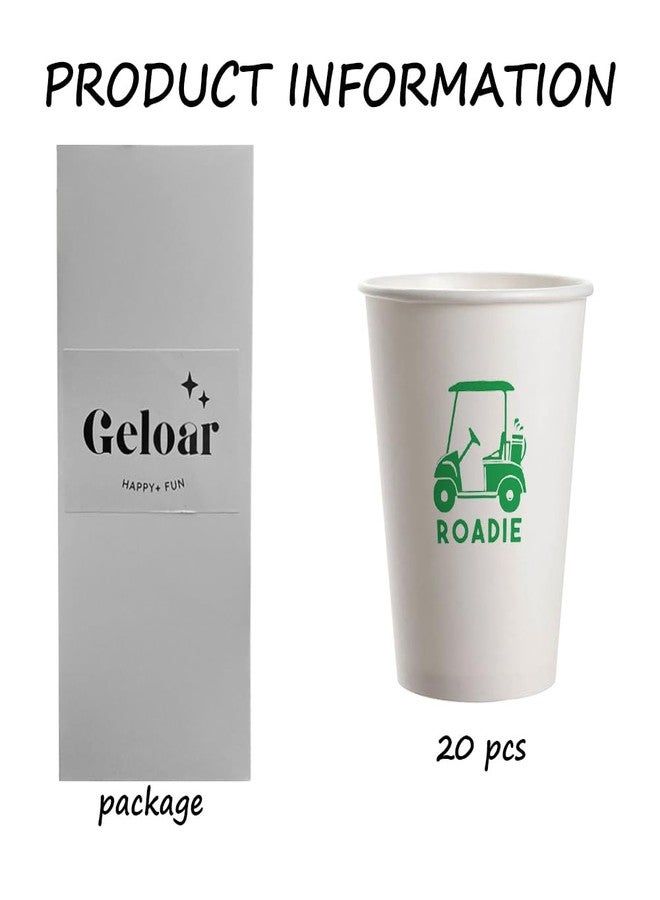 Geloar Golf Party Cups, 20 Pack 9oz Roadie Themed Disposable Paper Cups for Tournaments, Club Events, Outings, Corporate Events (Cart Roadie Cups) - Image 4