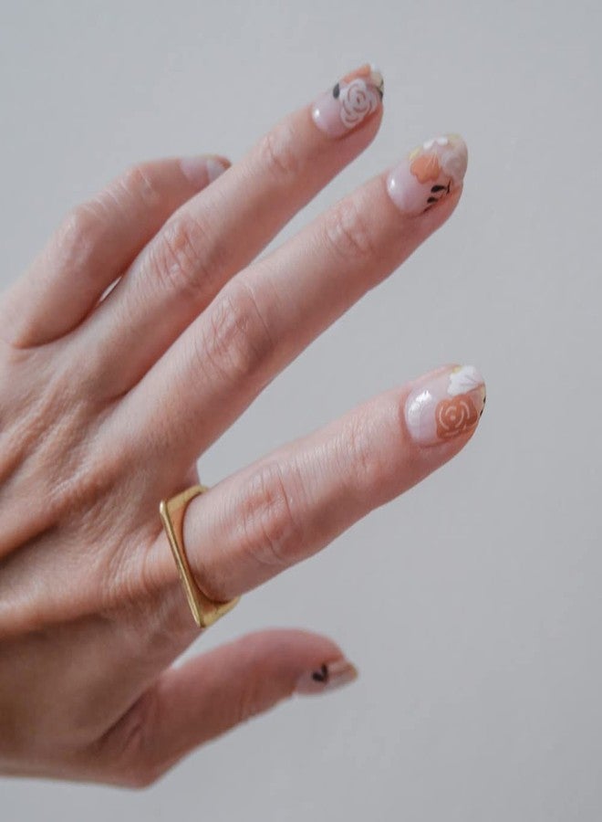 Nodspark Summer Blossoms Nail Polish Wraps Manicure | Contains 16 Floral Nail Art Nail Wraps (8 Different Sizes) | Affordable | Quick and Easy to use | 15 Minute Application | Lasts up to 2 Weeks | - Image 5