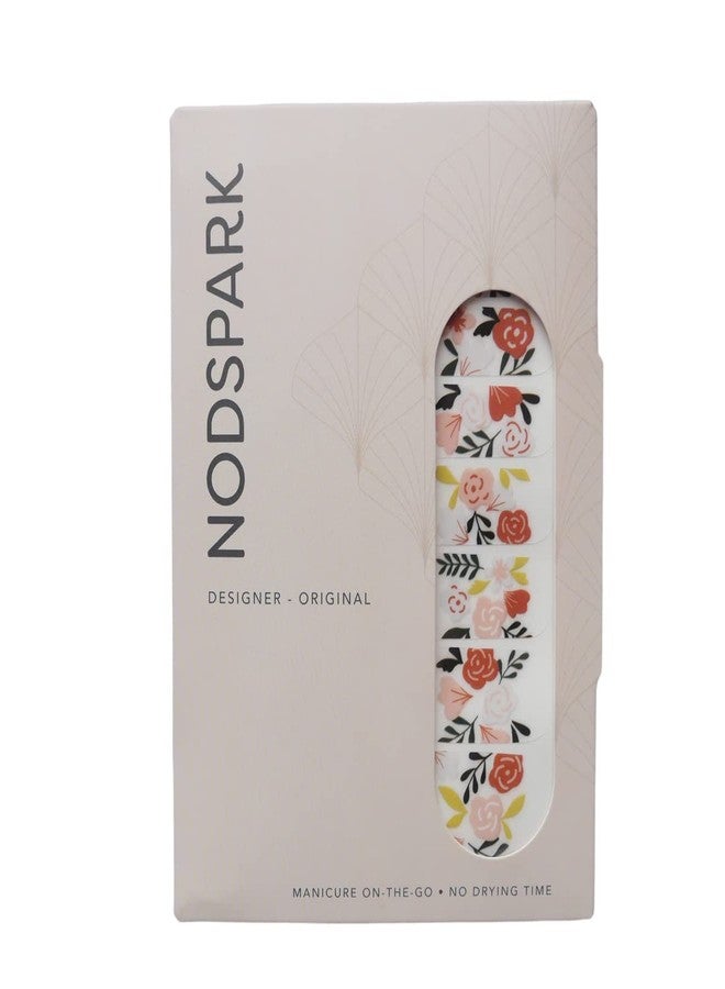 Nodspark Summer Blossoms Nail Polish Wraps Manicure | Contains 16 Floral Nail Art Nail Wraps (8 Different Sizes) | Affordable | Quick and Easy to use | 15 Minute Application | Lasts up to 2 Weeks | - Image 2