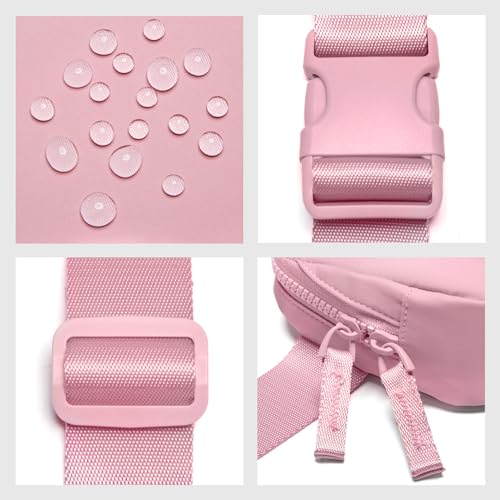 Gitus Belt Bag for Women Two-Way Zipper Fanny Pack Crossbody Bags for Women Fashion Waist Packs Cross Body Fanny Pack with Adjustable Strap Gifts for Teen Girls (Pink) - Image 4