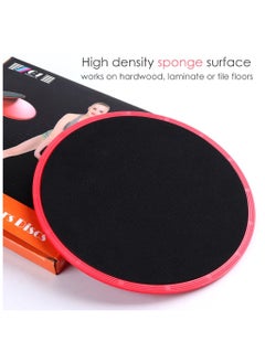 Generic Exercise Sliders Gliding Discs Dual Sided Total Body Workout System 2Pcs, Red  - Image 3