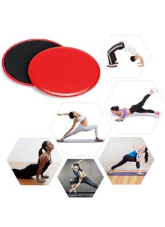 Generic Exercise Sliders Gliding Discs Dual Sided Total Body Workout System 2Pcs, Red  - Image 5