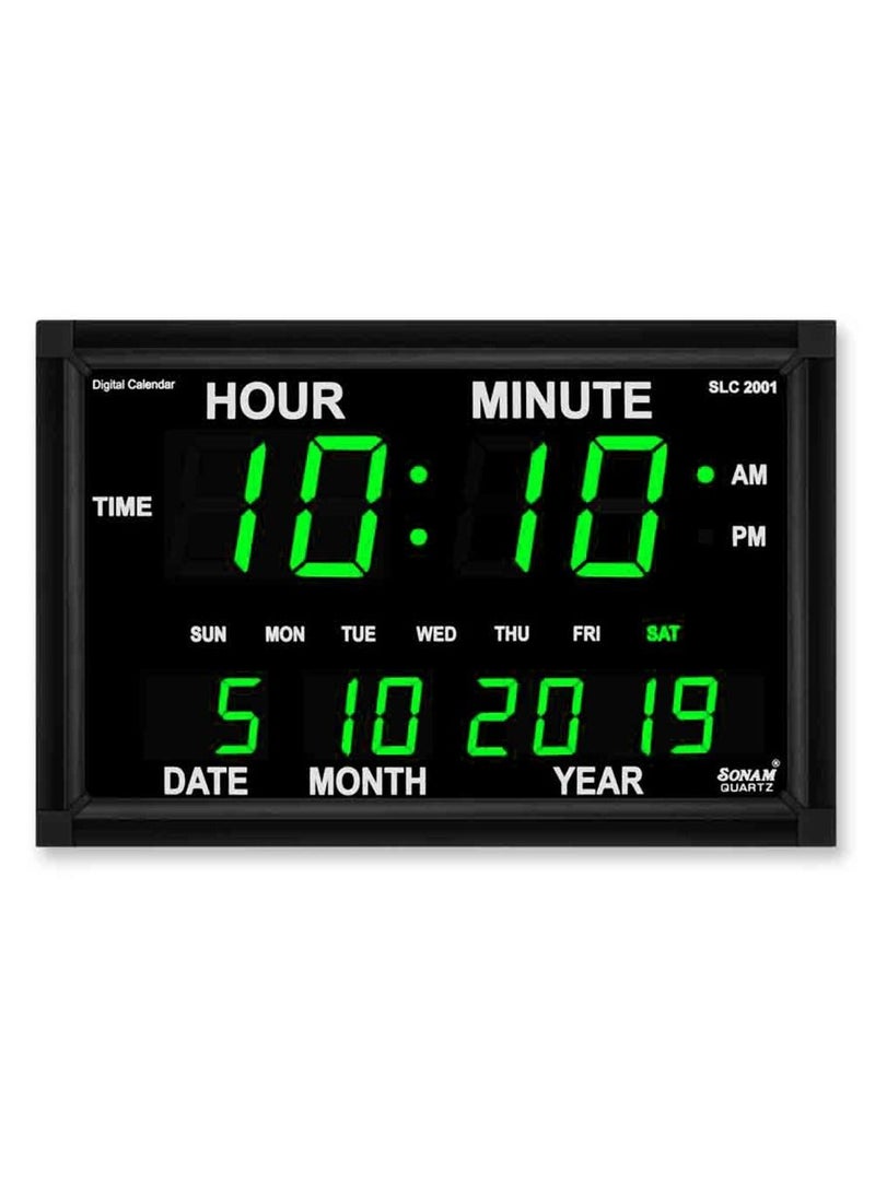 SONAM Digital Rectangle Wall Clock 2001 Green  - Image 1