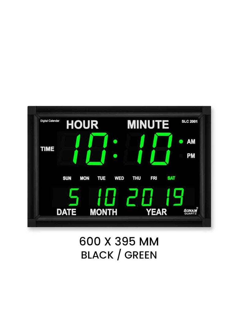 SONAM Digital Rectangle Wall Clock 2001 Green  - Image 2