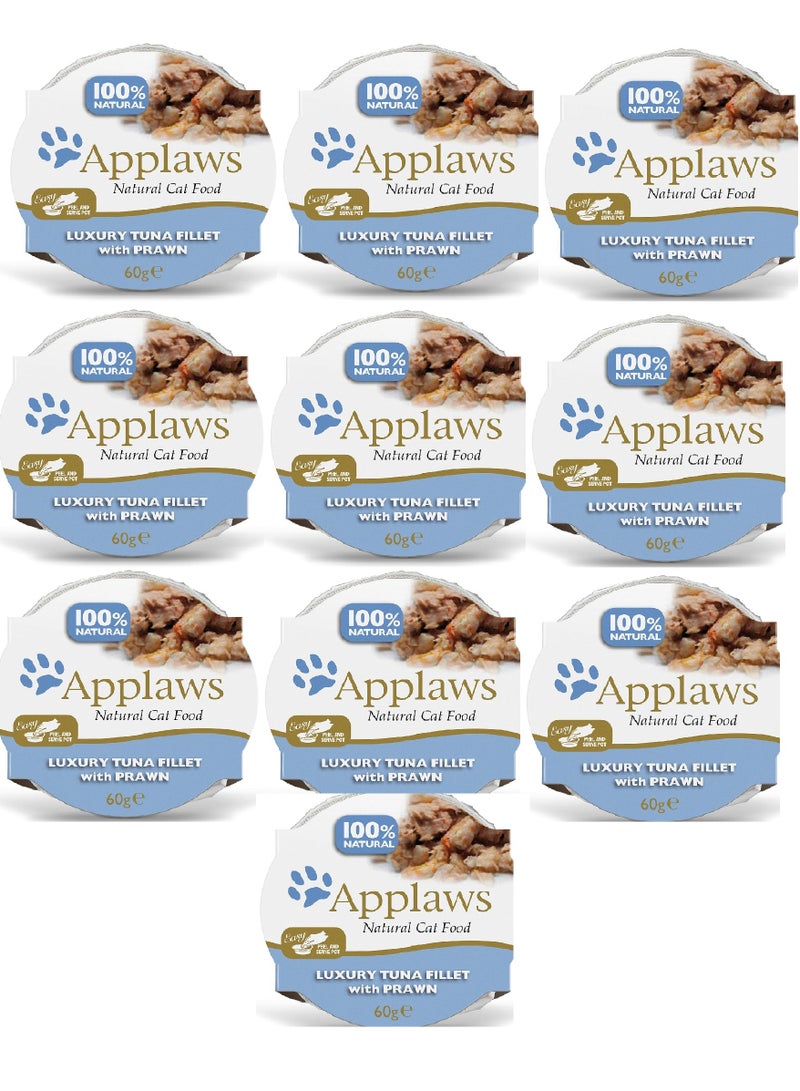 Applaws 10 قطع طعام رطب للتونة مع الجمبري للقطط والقطط الصغيرة 60 جرام - Image 2