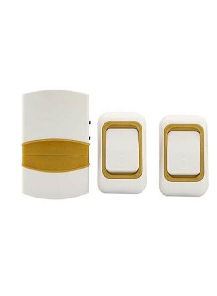 جرس لاسلكي جهاز مخرج صوت + 2 مفتاح تحكم للاستخدام المنزلي والمكتبي