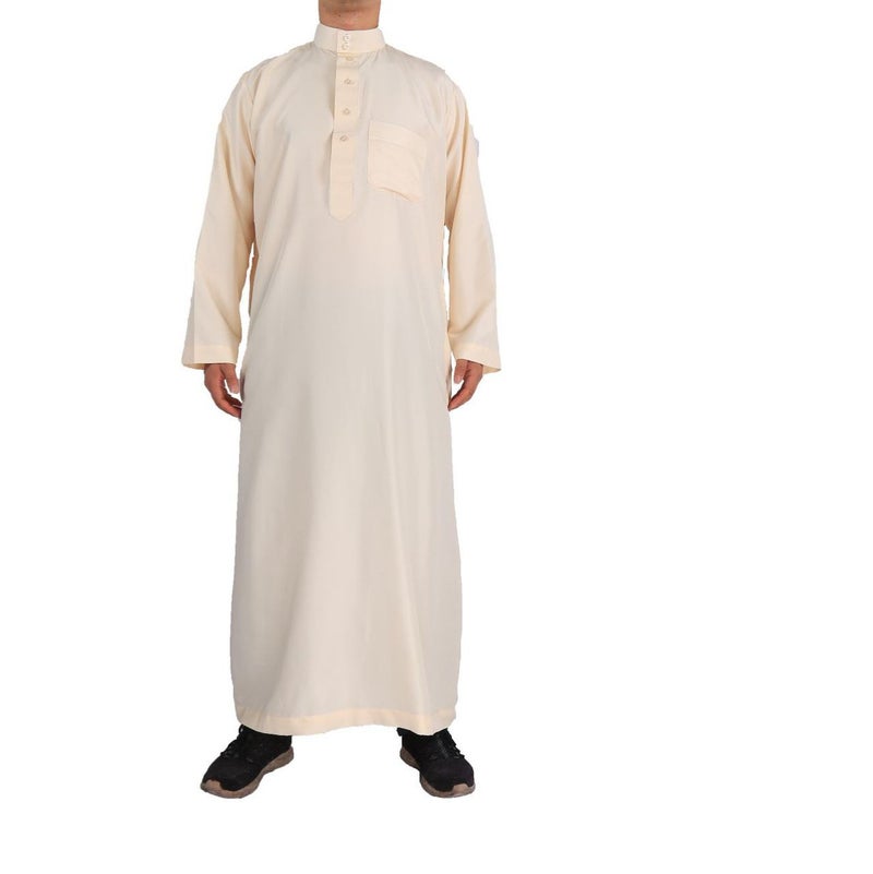 Men's Solid Polyester Mandarin Collar Ethnic Kurta - Image 4