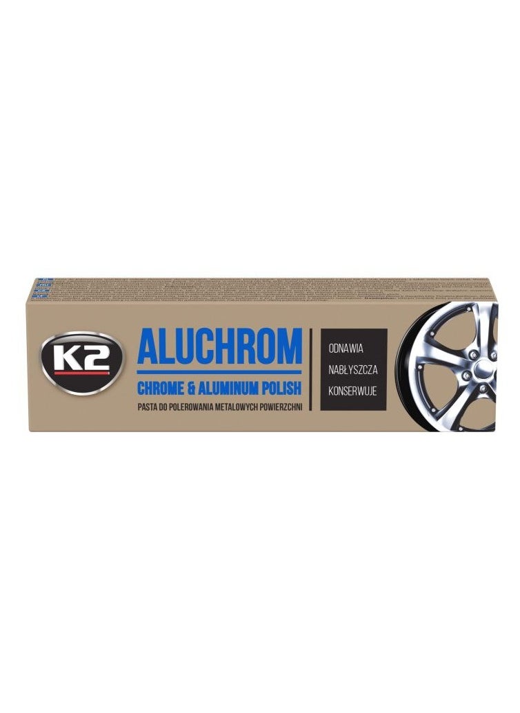 Aluchrome Chrome And Aluminum Polish, Paste For Polishing Metal Surfaces - K2 K0031 - 120g x2 Pcs combo