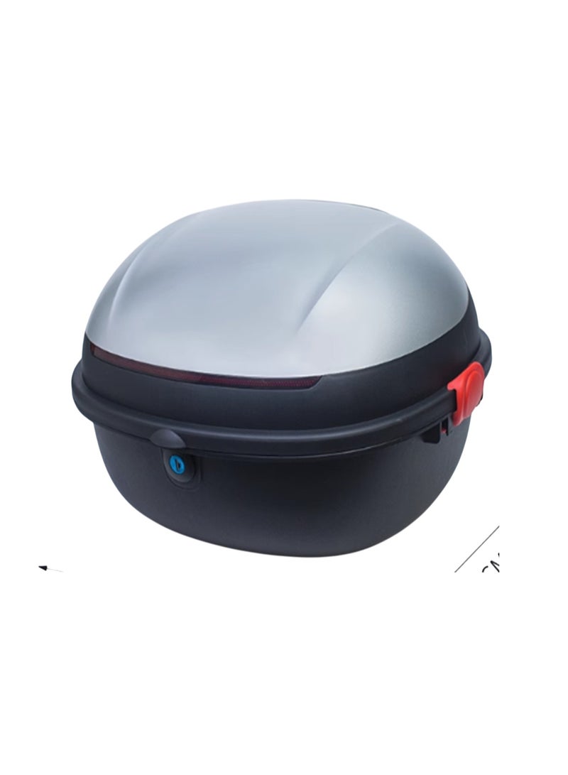 صندوق خلفي للدراجة النارية، حقيبة تخزين كبيرة مقاومة للماء مع مفتاحين - Image 1