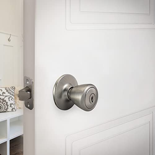 Design House 781922 Tulip Keyed Entry Door Knob Satin Nickel - Image 5