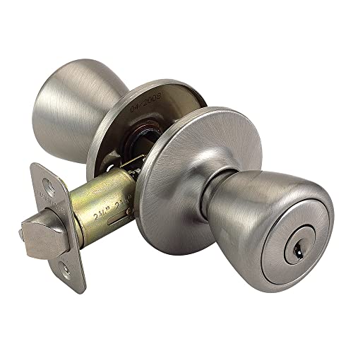 Design House 781922 Tulip Keyed Entry Door Knob Satin Nickel - Image 1