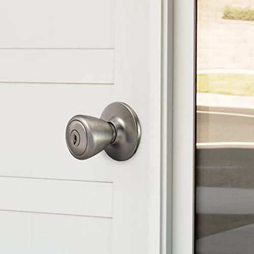 Design House 781922 Tulip Keyed Entry Door Knob Satin Nickel - Image 4