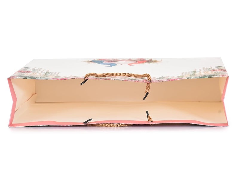 PPJ WEDDING PEACOCK PAIR 10 Pcs PAPER CARRY BAG 14 Inch X 10 Inch X 4 Inch for DIWALIWEDDINGFUNCTIONBIRTHDAYRETURN GIFTSCHRISTMASGIFT BAGSGIFT COVERS Pack of 10 - Image 5