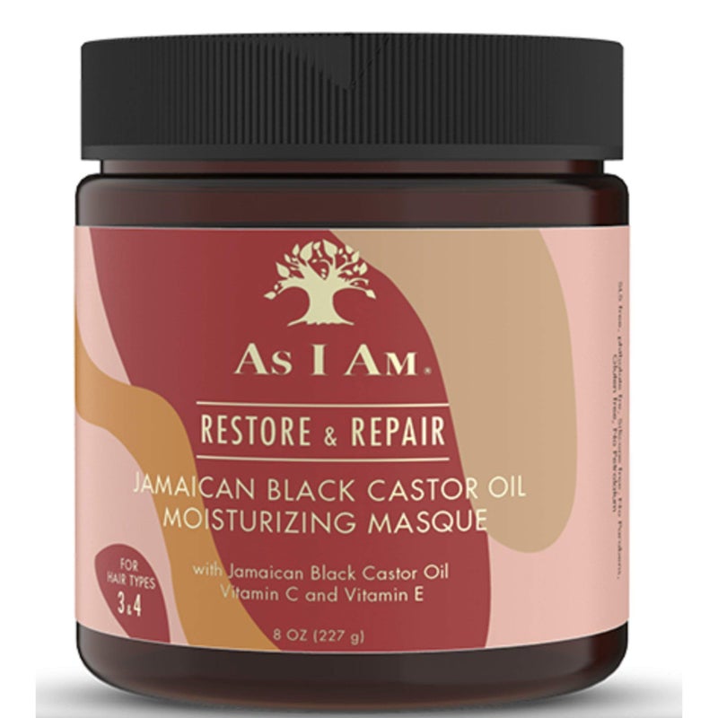 As I Am As Am JBCO Masque - 8 ounce - Deep Conditioning & Hydration - Repairs and Restores Scalp Health - Vegan and Cruelty Free - Enriched with Nano Jamaican Black Castor Oil, Vitamin C, and Vitamin E, Red - Image 2