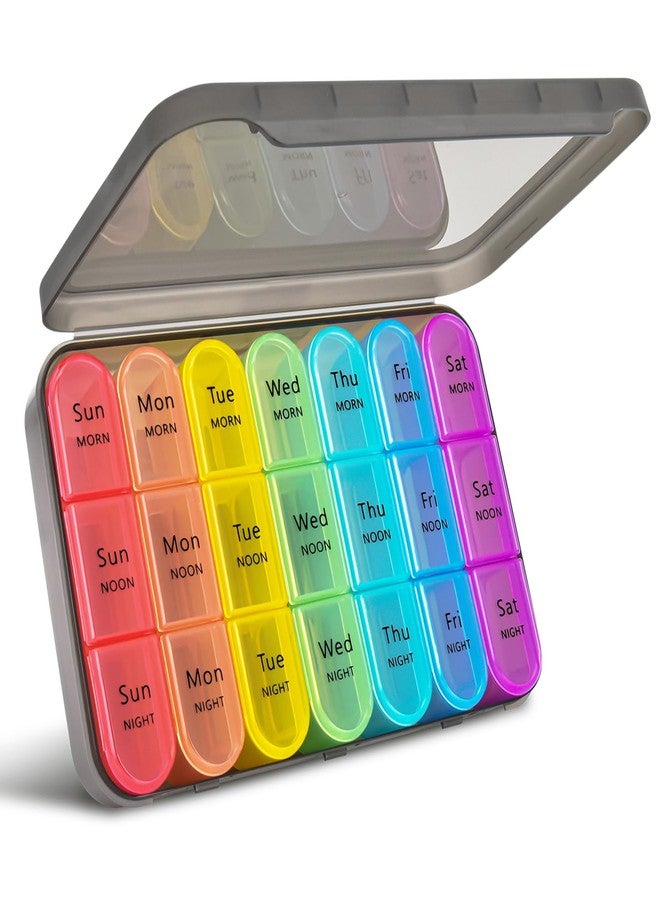 greencycle Weekly Pill Organizer 3 Times a Day,7 Day Pill Box Small Compartments, Portable Daily Medicine Planner Dispenser Case, Home & Travel Pill Container for Vitamins, Fish Oil and Supplements - Image 1